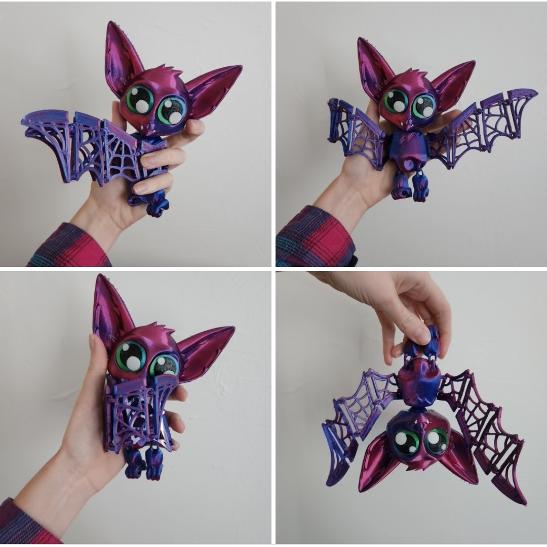 带网翼的铰接式万圣节蝙蝠 Flexi