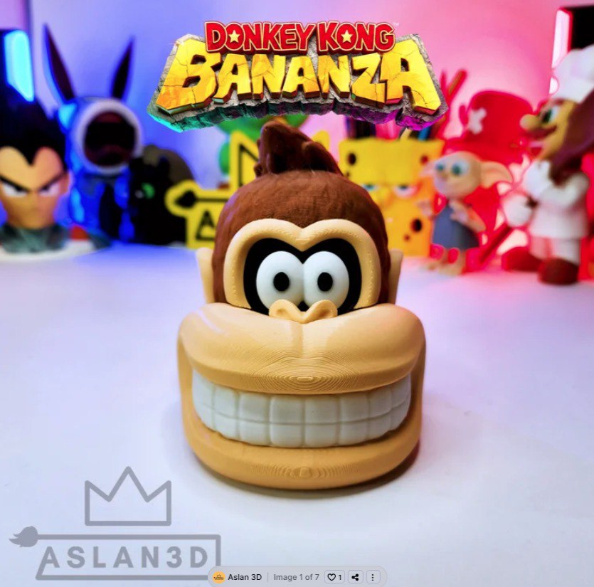 Aslan3D-咚奇刚大金刚游戏手柄支架-三匠社