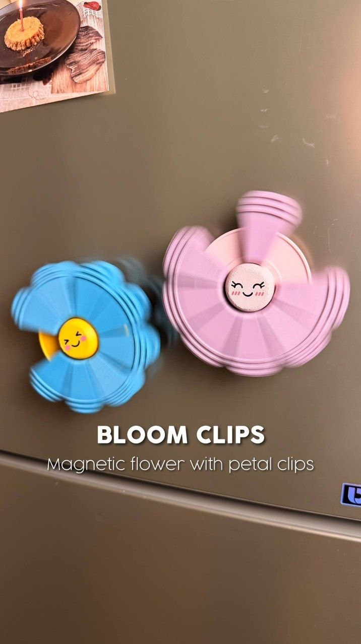 冰箱贴花朵夹  带花瓣夹的磁性花朵