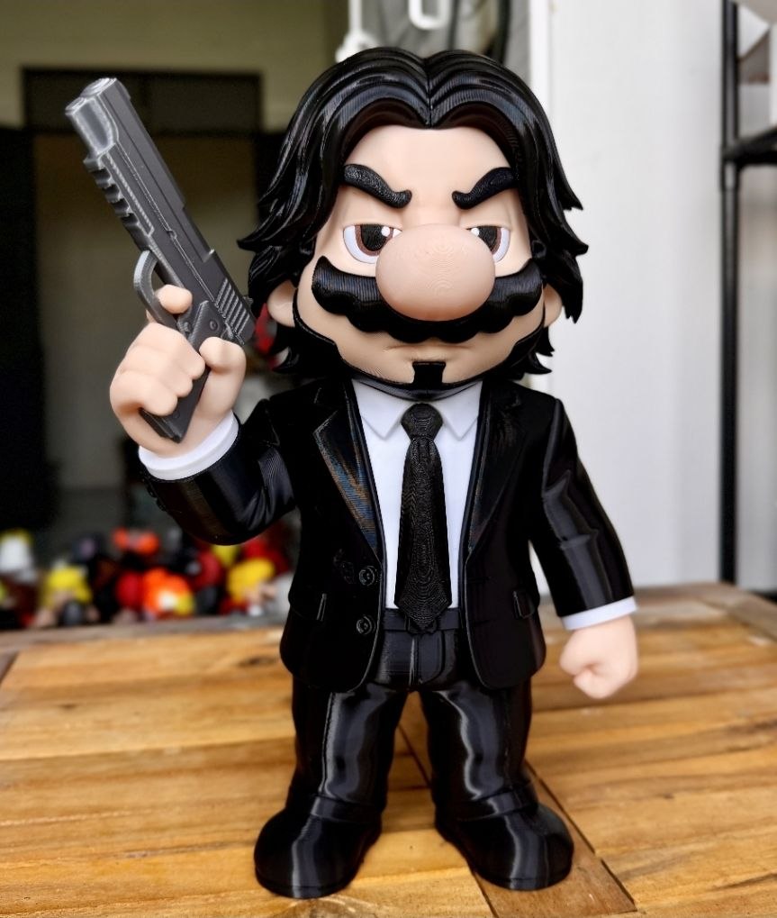 马里奥·约翰·威克粉丝艺术作品（非 AMS-多部分3MF）