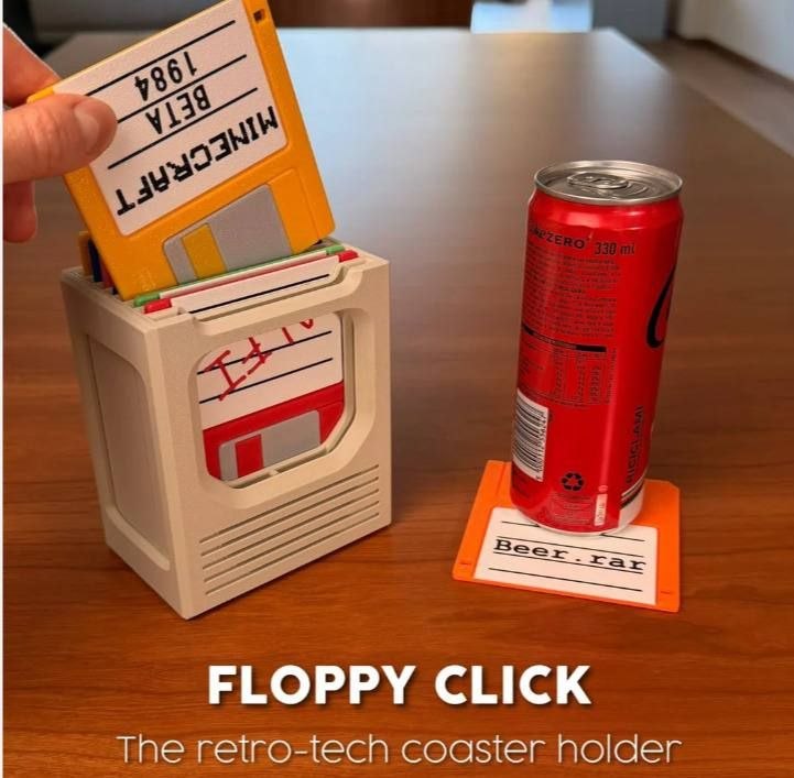 软盘杯垫-三匠社