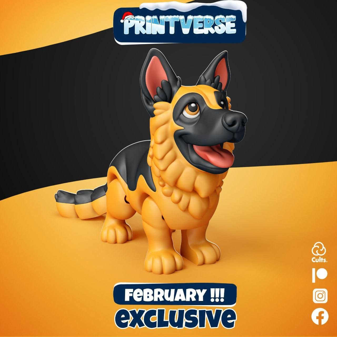 Printverse-德国牧羊犬幼犬